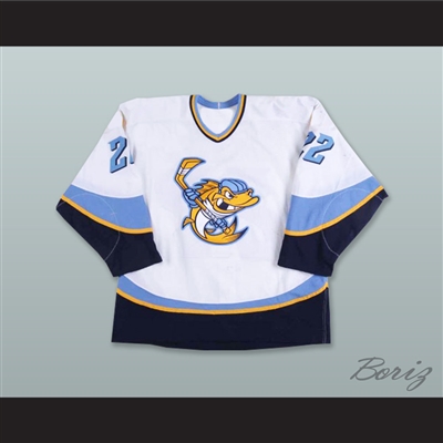 Brandon Naurato 22 Toledo Walleye White Hockey Jersey
