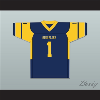 Breece Hall 1 Wichita Northwest High School Grizzlies Navy Blue Football Jersey 2