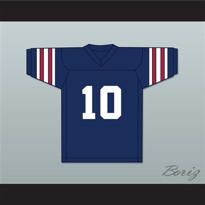 Brett Favre 10 Hancock North Central High School Hawks Navy Blue Football Jersey 1