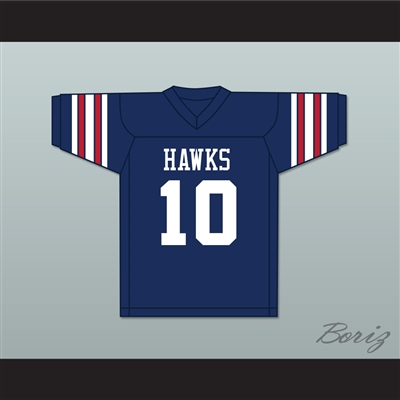 Brett Favre 10 Hancock North Central High School Hawks Navy Blue Football Jersey 2