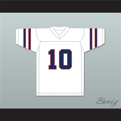 Brett Favre 10 Hancock North Central High School Hawks White Football Jersey 1