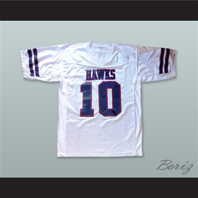 Brett Favre 10 Hancock North Central High School Hawks White Football Jersey 4