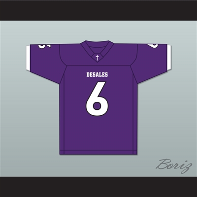 Brian Asamoah 6 St. Francis DeSales High School Stallions Purple Football Jersey 2