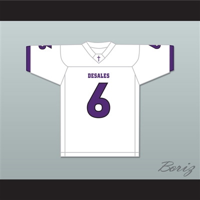 Brian Asamoah 6 St. Francis DeSales High School Stallions White Football Jersey 1