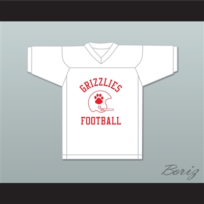 Brian Grizby 78 Minnville High School Grizzlies White Practice Football Jersey Quarterback Princess