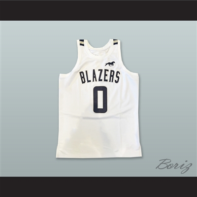 Bronny James 0 Sierra Canyon High School Trailblazers White Basketball Jersey