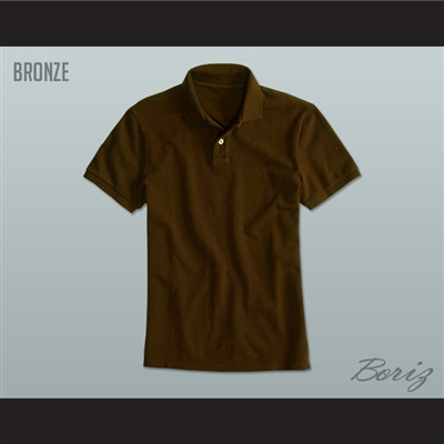 Men's Solid Color Bronze Polo Shirt