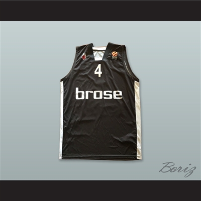 Brose Bamberg Germany 4 Black Basketball Jersey