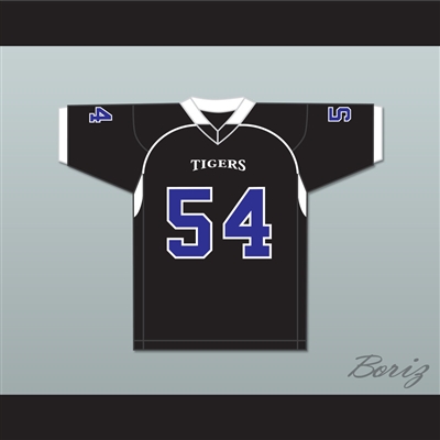Montrail 'Money' Brown 54 Manassas Tigers High School Black Football Jersey Undefeated