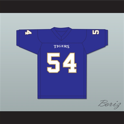 Montrail 'Money' Brown 54 Manassas Tigers High School Blue Football Jersey Undefeated