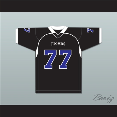 O.C. Brown 77 Manassas Tigers High School Black Football Jersey Undefeated