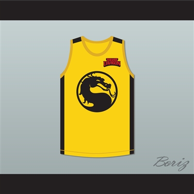 Bruce Leroy Green 85 The Last Dragon Yellow Mortal Kombat Jersey with Embroidered Patch
