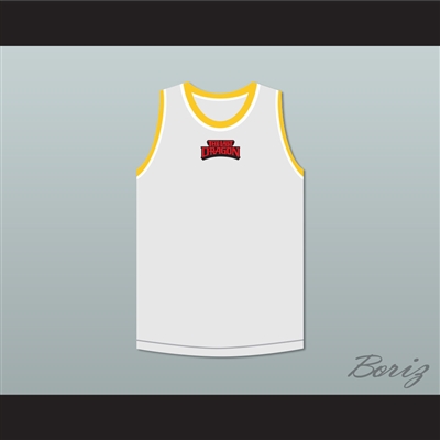 Bruce Leroy Green 85 The Last Dragon White with Yellow Graphics Jersey and Embroidered Patch