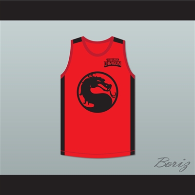 Bruce Leroy Green 85 The Last Dragon Red Mortal Kombat Jersey with Embroidered Patch