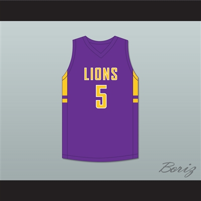 Bryce McGowens 5 Legacy Early College Lions Purple Basketball Jersey 1