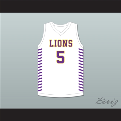 Bryce McGowens 5 Legacy Early College Lions White Basketball Jersey 1