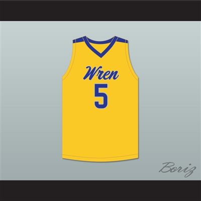 Bryce McGowens 5 Wren High School Hurricanes Yellow Basketball Jersey 2