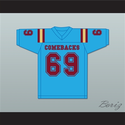 Buddy Boy 69 Heartland State University Comebacks Light Blue Football Jersey
