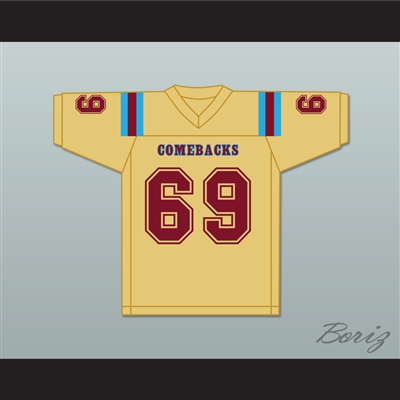 Buddy Boy 69 Heartland State University Comebacks Gold Football Jersey