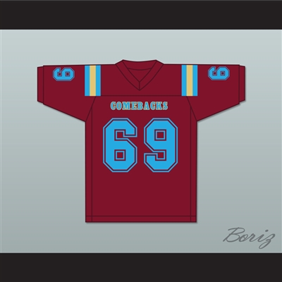 Buddy Boy 69 Heartland State University Comebacks Maroon Football Jersey