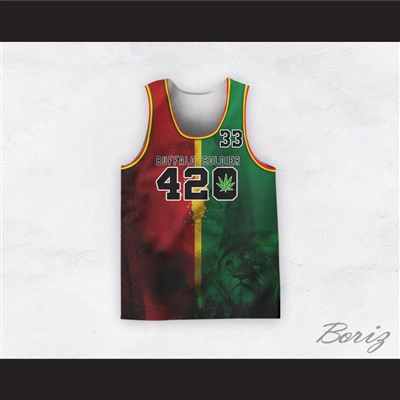 Bob Marley 33 420 Buffalo Soldier Lion Style Basketball Jersey
