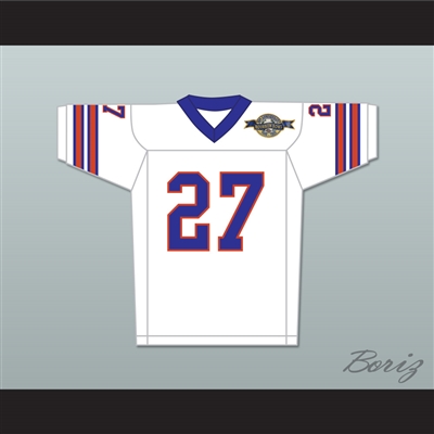 Casey Bugge 27 Mud Dogs Away Football Jersey with Bourbon Bowl Patch