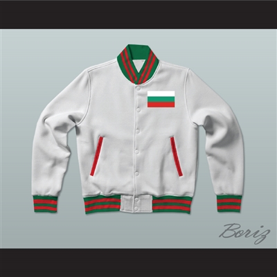 Bulgaria Varsity Letterman Jacket-Style Sweatshirt