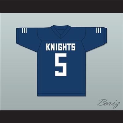 Terrell Burgess 5 San Marcos High School Knights Navy Blue Football Jersey