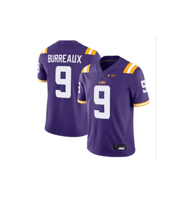 Burreaux Joe Sewn  Purple Football Jersey Burrow Cincinnati quarterback