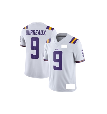 Burreaux Joe Sewn  White Football Jersey Burrow Cincinnati quarterback