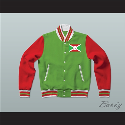 Burundi Varsity Letterman Jacket-Style Sweatshirt