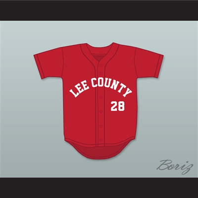 Buster Posey 28 Lee County High School Trojans Red Baseball Jersey 1