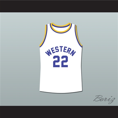 Anfernee Hardaway Butch McRae Western University Basketball Jersey Blue Chips Movie
