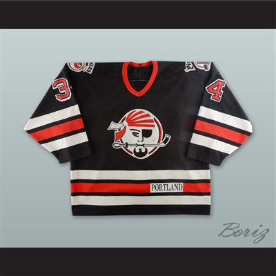 Byron Dafoe 34 Portland Pirates Black Hockey Jersey