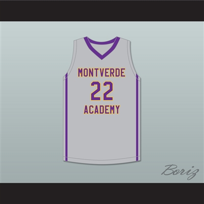 Caleb Houstan 22 Montverde Academy Eagles Gray Basketball Jersey 1