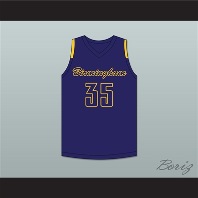 Christian Koloko 35 Birmingham High School Patriots Navy Blue Basketball Jersey 2