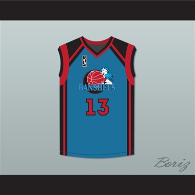 Tammi Reiss Vicki Sanchez 13 Charlotte Banshees Away Basketball Jersey with WUBA Patch Juwanna Mann