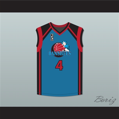Nyman 4 Charlotte Banshees Away Basketball Jersey with WUBA Patch Juwanna Mann
