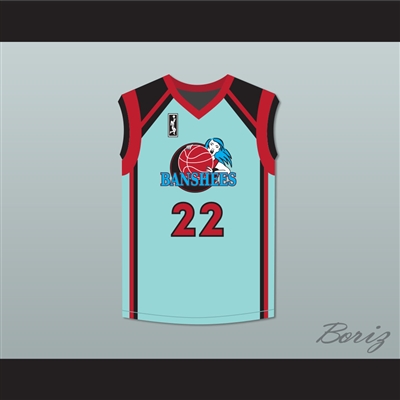 Miguel A. Nunez Jr. Juwanna Mann 22 Charlotte Banshees Home Basketball Jersey with WUBA Patch