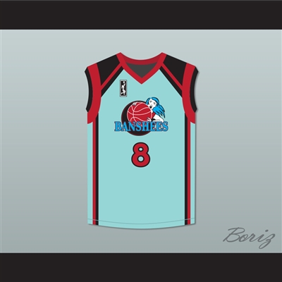 Larkin 8 Charlotte Banshees Home Basketball Jersey with WUBA Patch Juwanna Mann