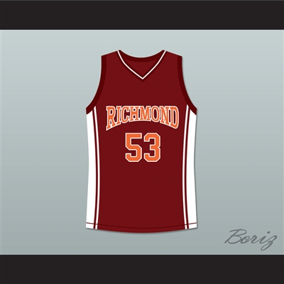 Junior Battle 53 Richmond Oilers Home Basketball Jersey Coach