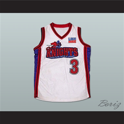 Calvin Cambridge 3 Los Angeles Knights White Basketball Jersey with Like Mike Patch