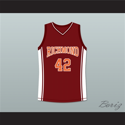 Kenyon Stone 42 Richmond Oilers Home Basketball Jersey Coach Carter