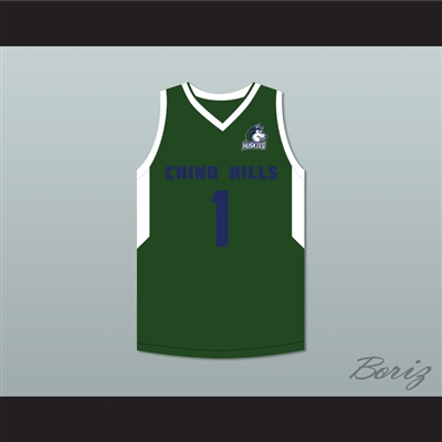 LaMelo Ball 1 Chino Hills Huskies Green Basketball Jersey with Patch