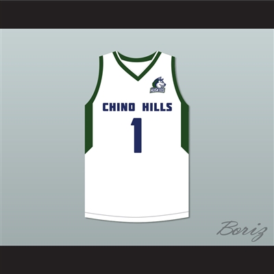 LaMelo Ball 1 Chino Hills Huskies White Basketball Jersey with Patch 2