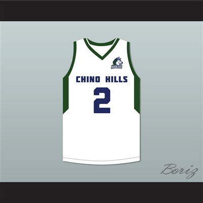 Lonzo Ball 2 Chino Hills Huskies White Basketball Jersey with Patch 2