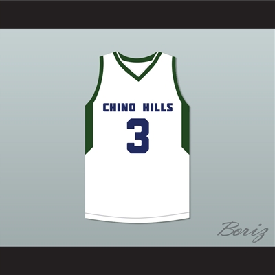 LiAngelo Ball 3 Chino Hills High School Huskies White Basketball Jersey 2
