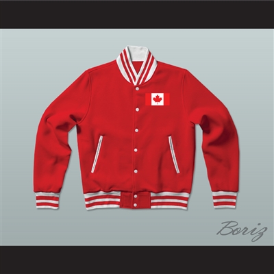 Canada Varsity Letterman Jacket-Style Sweatshirt