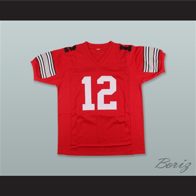 Cardale Jones 12 Ohio State Buckeyes Red Football Jersey