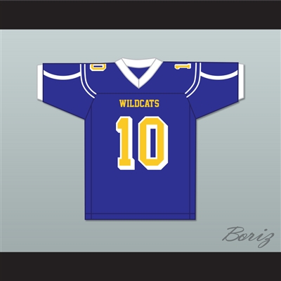 Carson Strong 10 Will C. Wood High School Wildcats Blue Football Jersey 1